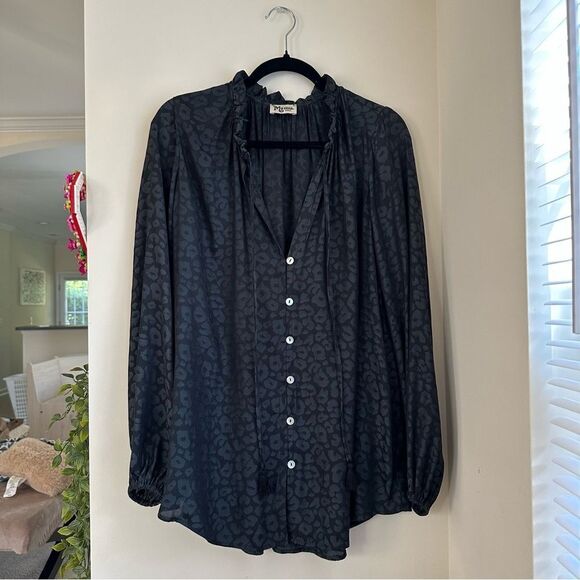 Show me your MuMu black leopard print elegant blouse/shirt/tunic dress - Picture 4 of 12